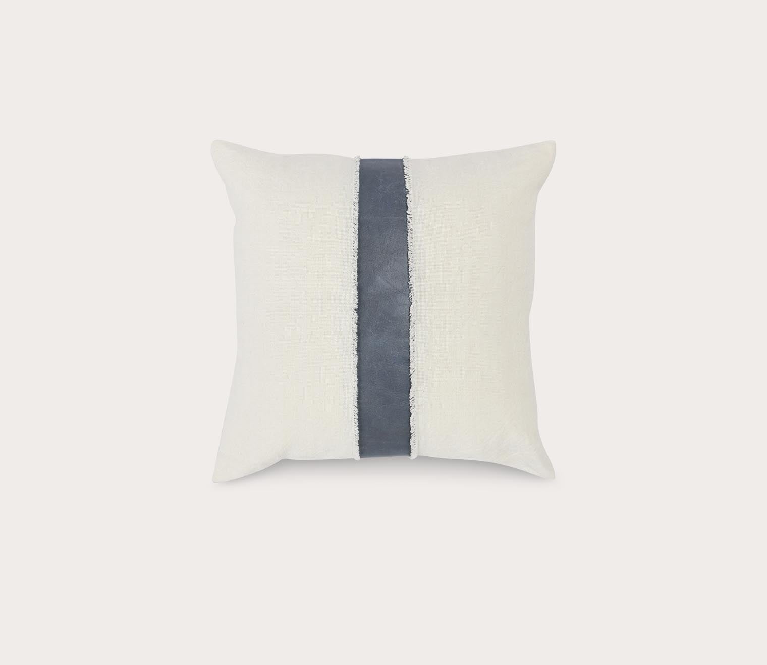 Villa by Classic Home Steam Sea Fog Blue Ivory Throw Pillow