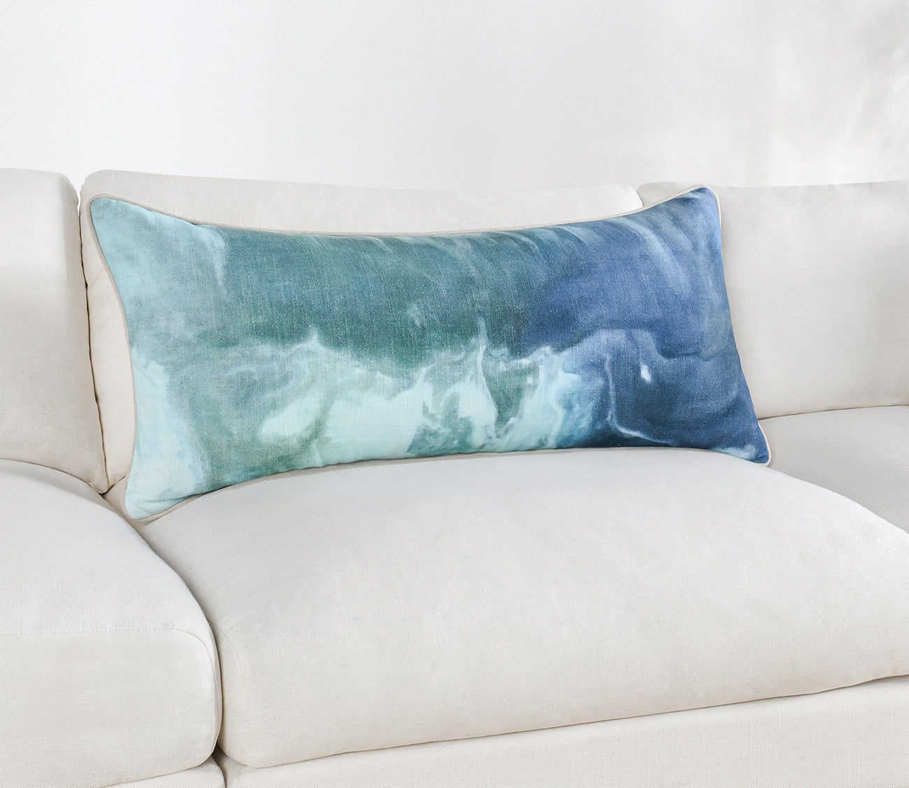 Villa by Classic Home Mantra Capri Blue Multi Throw Pillow