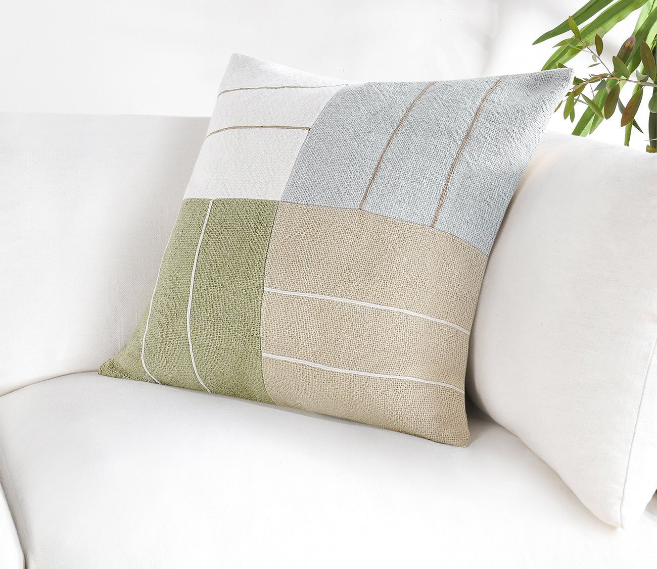 Villa by Classic Home Niya Wheat Green Multi Throw Pillow 3 Villa by Classic Home Niya Wheat Green Multi Throw Pillow