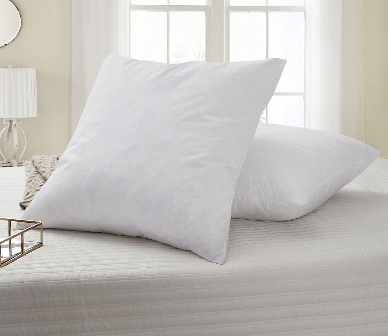 Serta Feather Euro Square Pillow 2-Pack