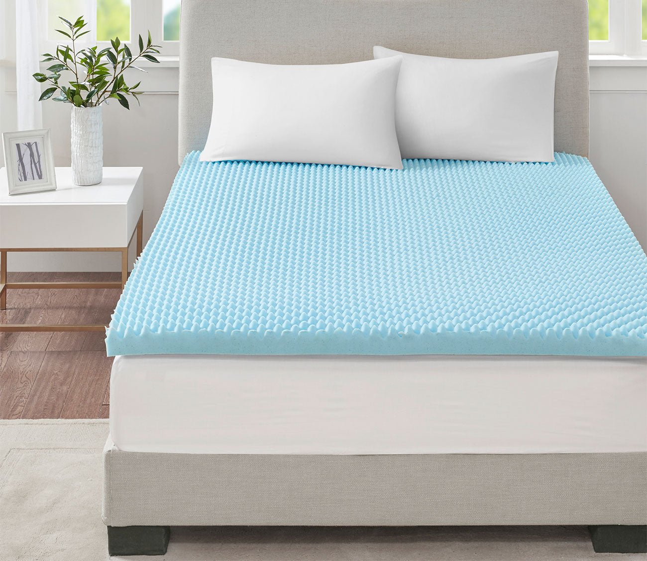 Sleep Philosophy 3-Inch Gel Memory Foam Reversible Cooling Mattress Topper
