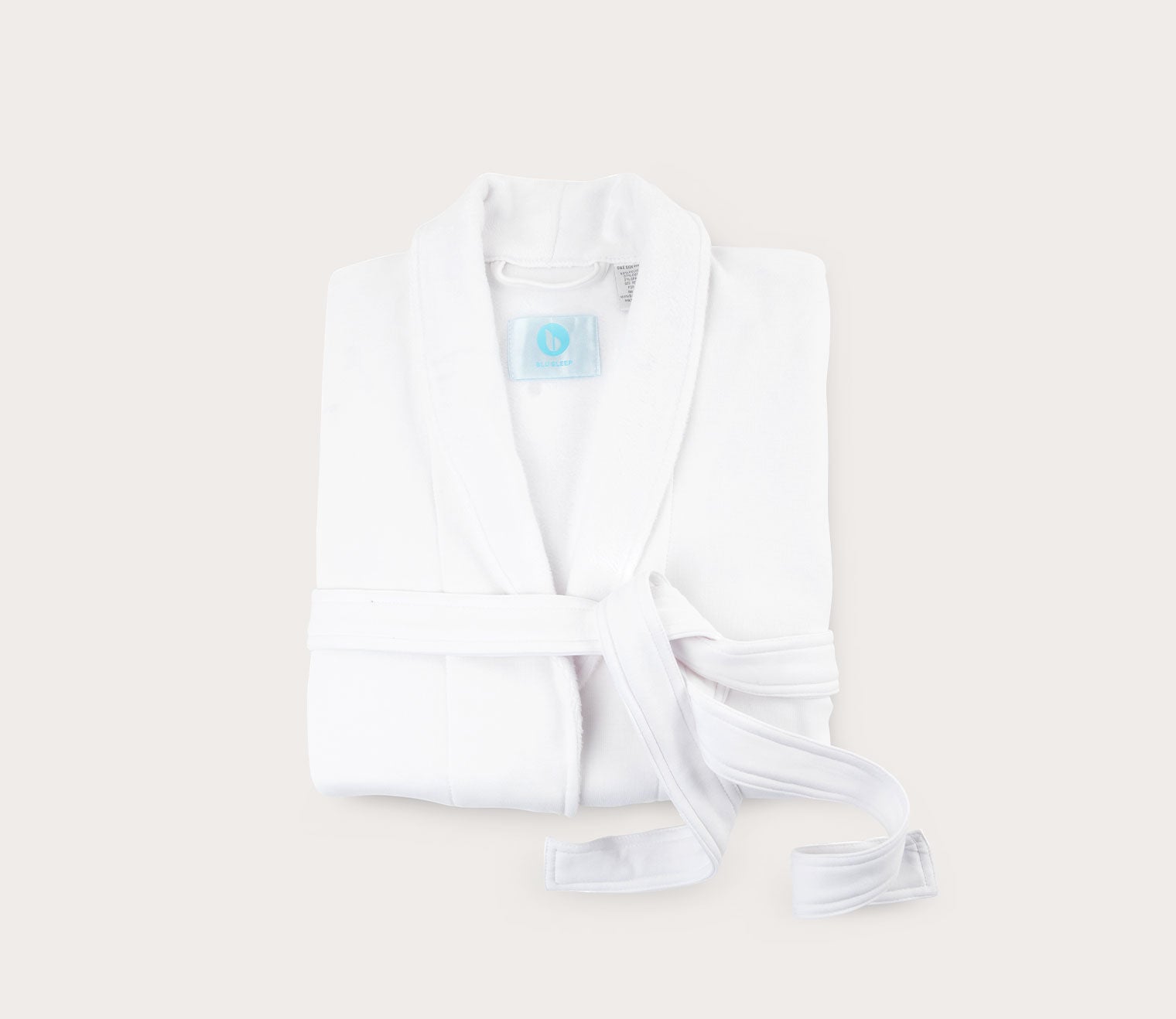 Blu Sleep Palma White Cotton Jersey Robe