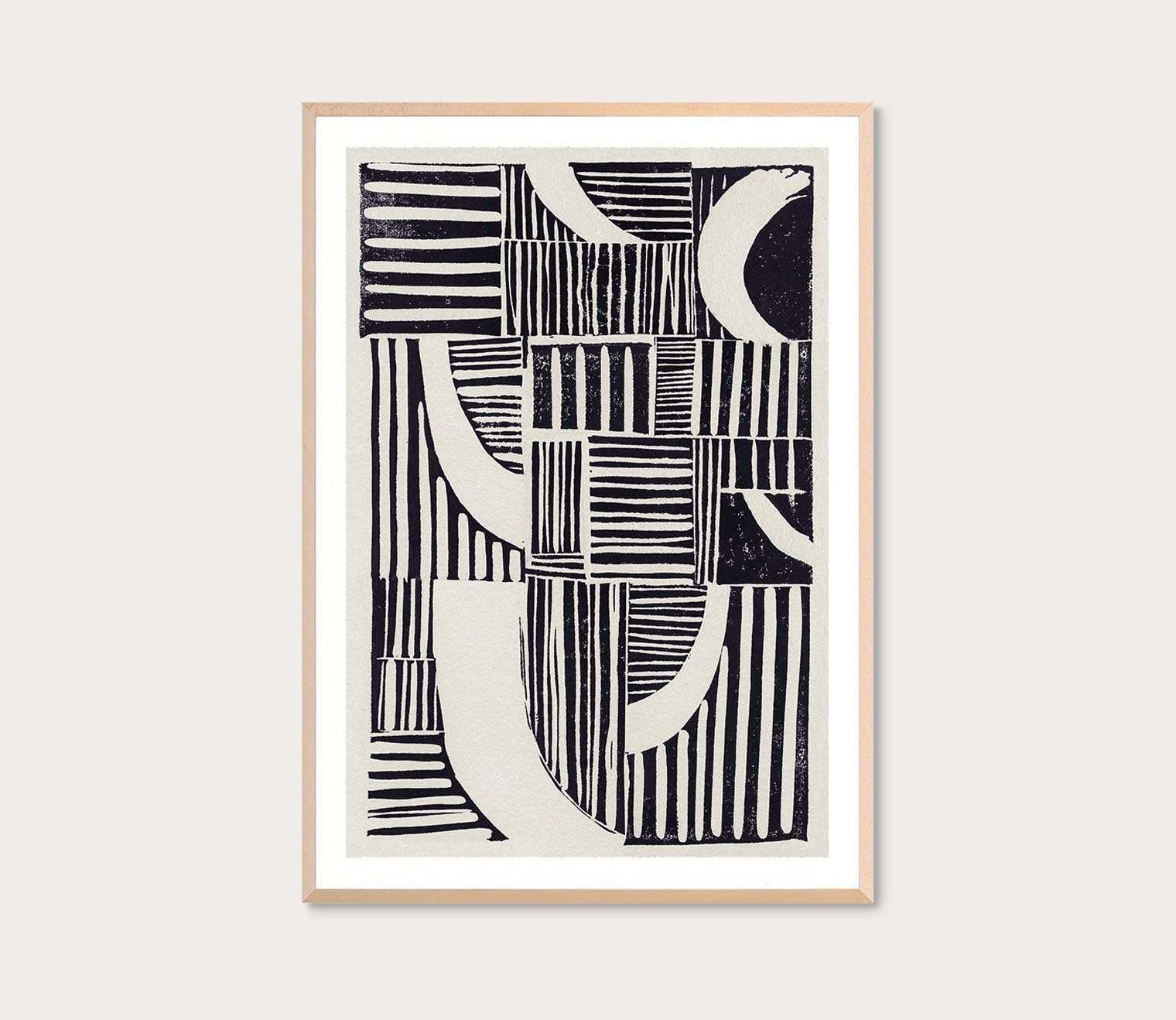 Grand Image Abstract Linocut B Digital Print