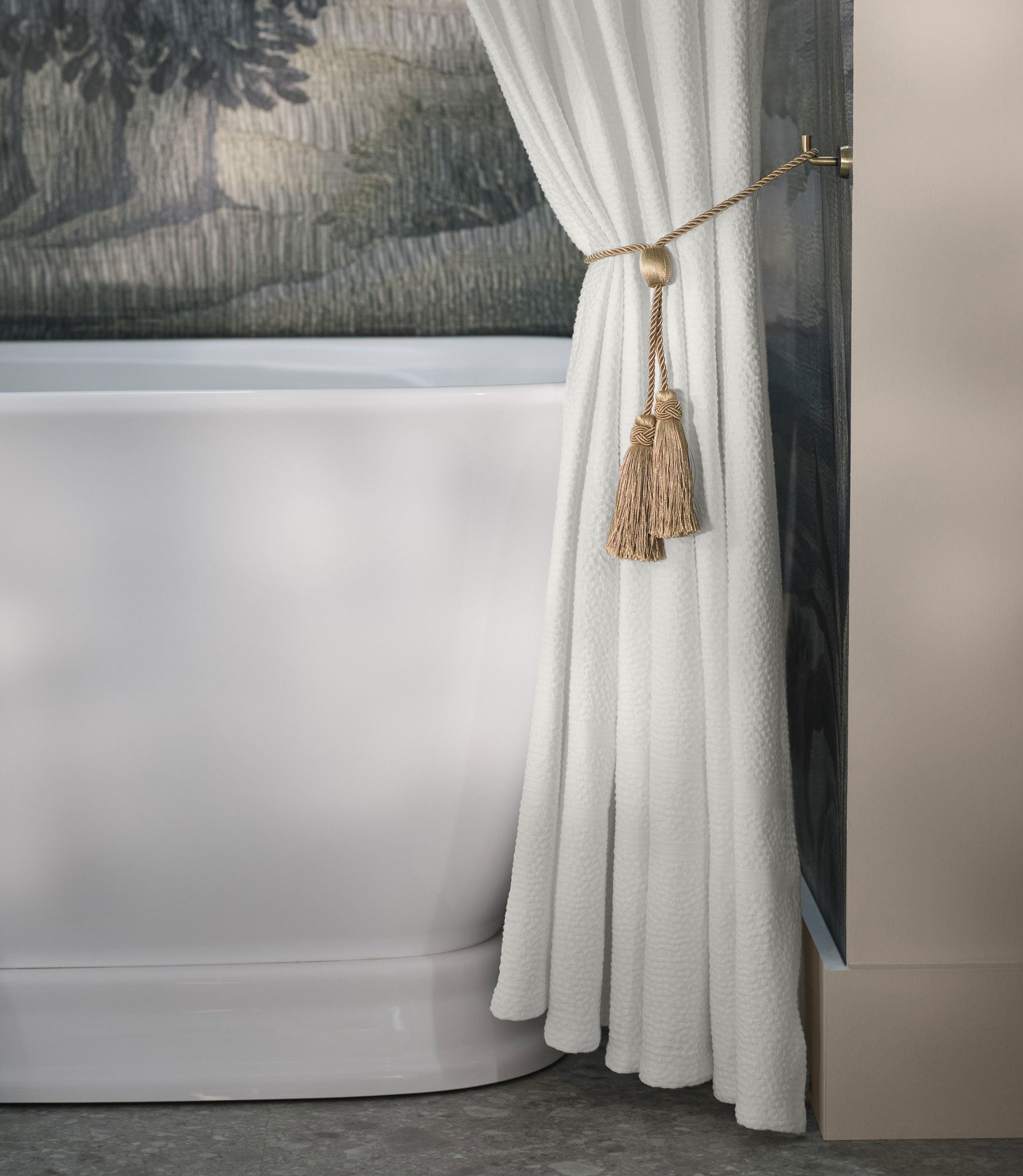 Montauk Matelassé Shower Curtain 4 Montauk Matelassé Shower Curtain