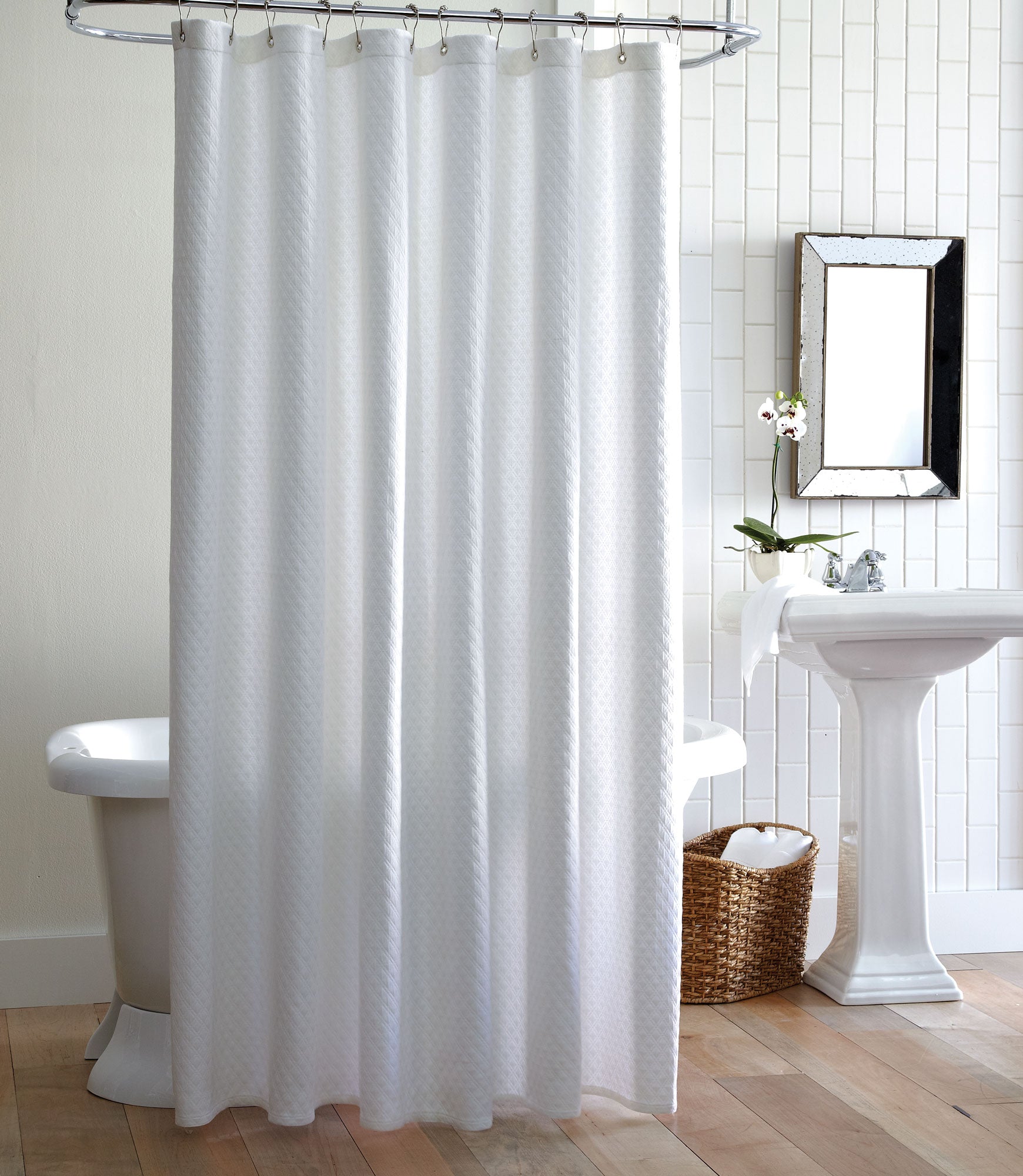 Alyssa Matelassé Shower Curtain 3 Alyssa Matelassé Shower Curtain