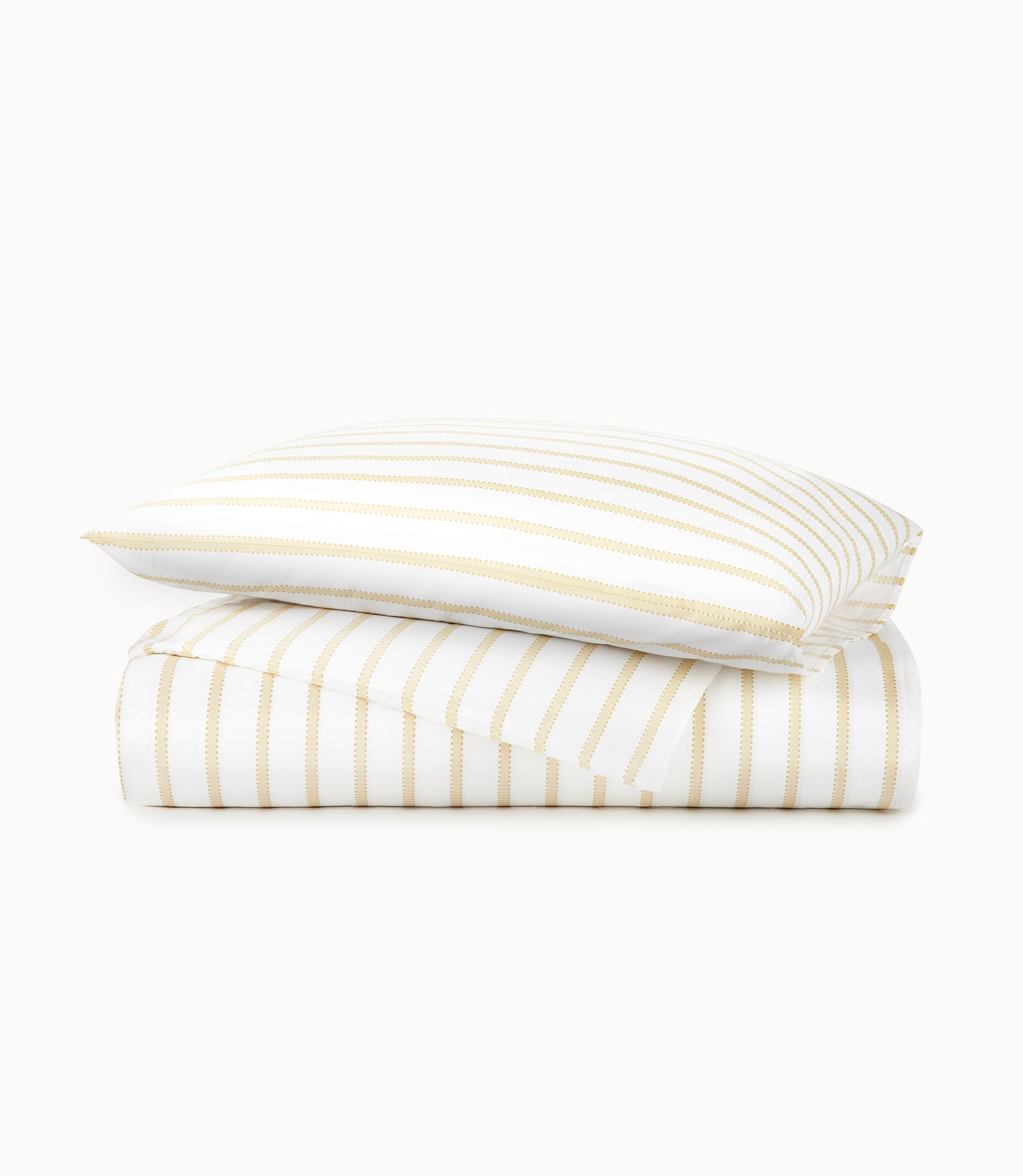 Ribbon Stripe Percale Duvet Cover