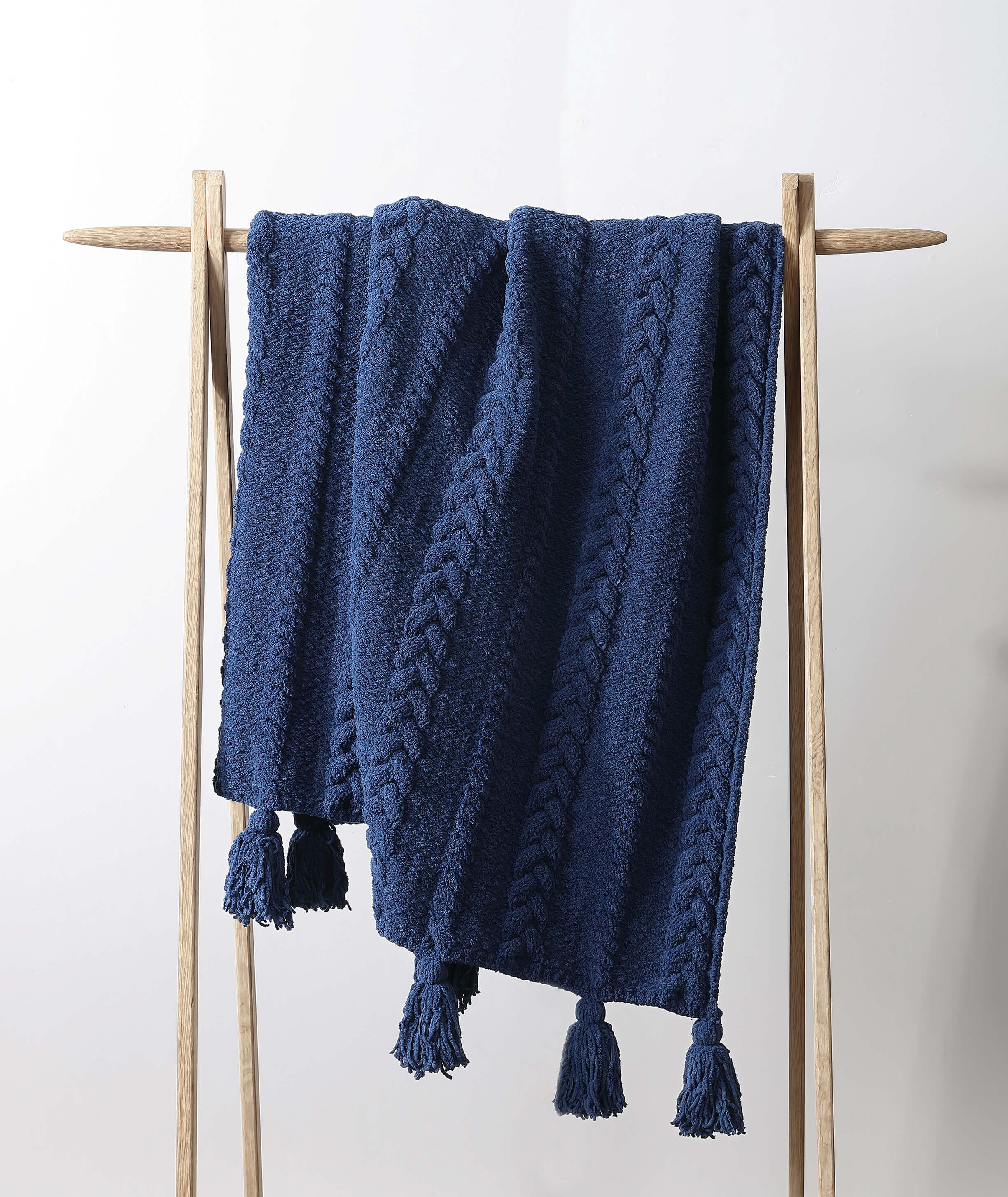 Braided Pom Pom Throw SOHO