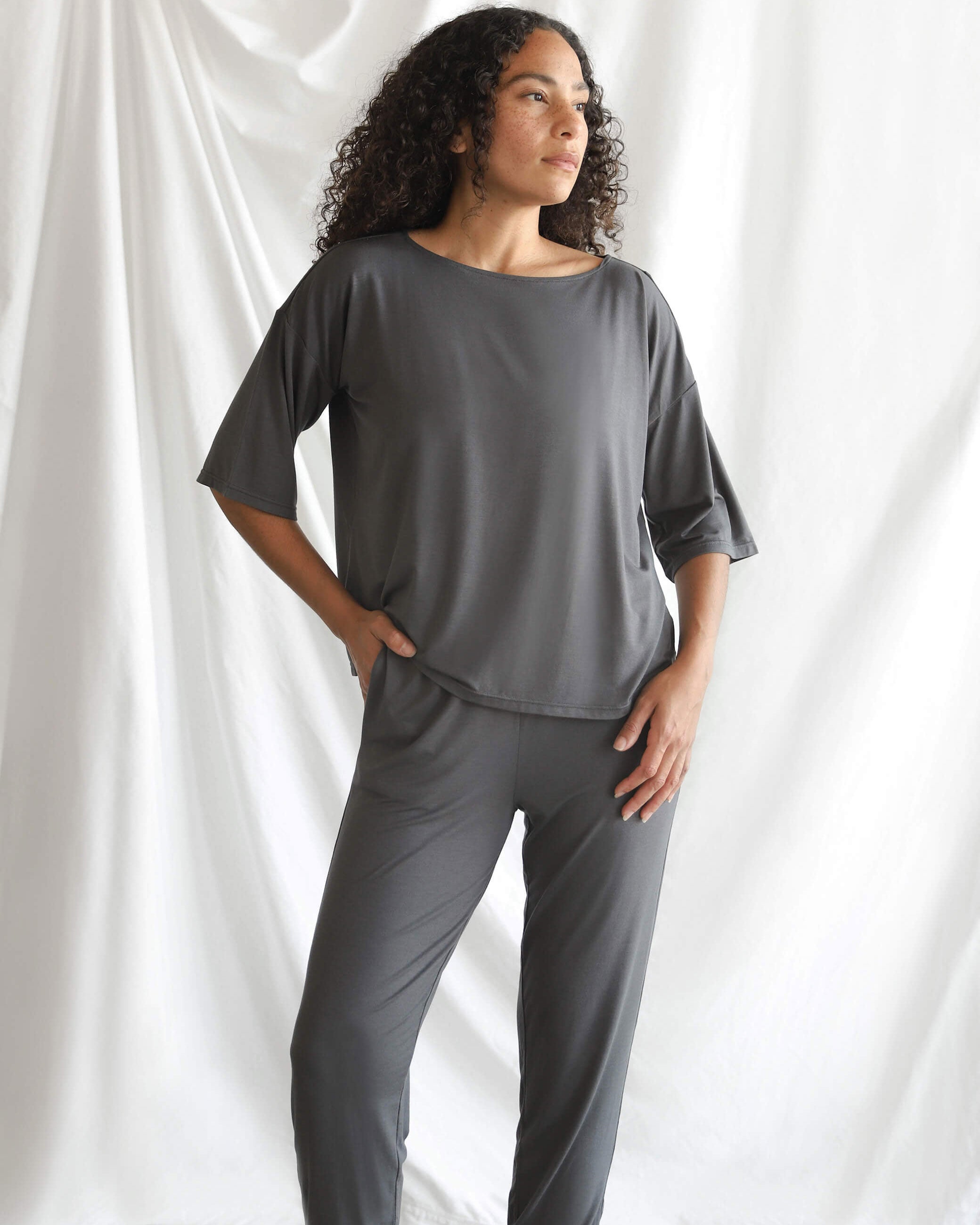 Naked Modal Boat Neck Tee