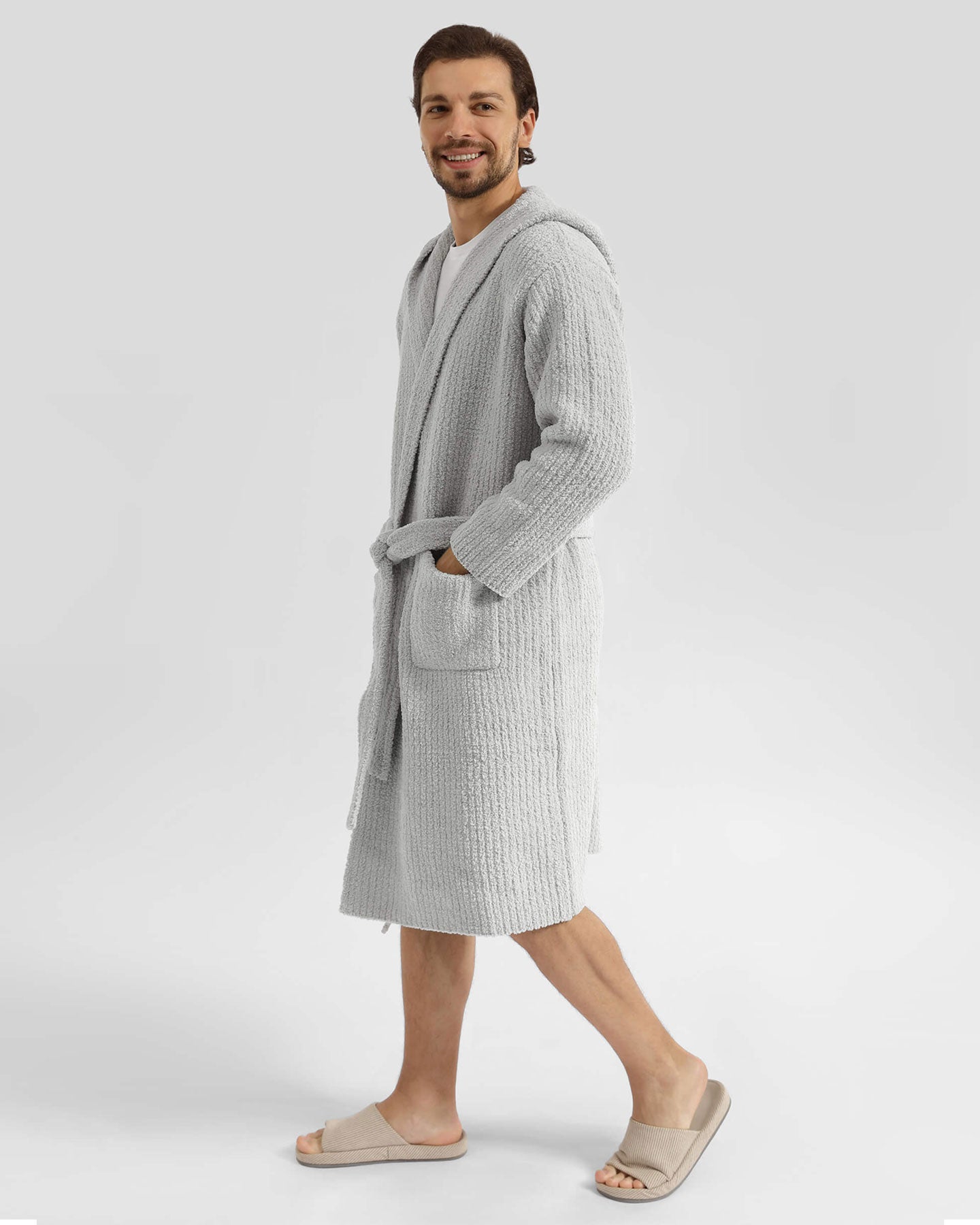 Ribbed Hooded Robe 11 Ribbed Hooded Robe