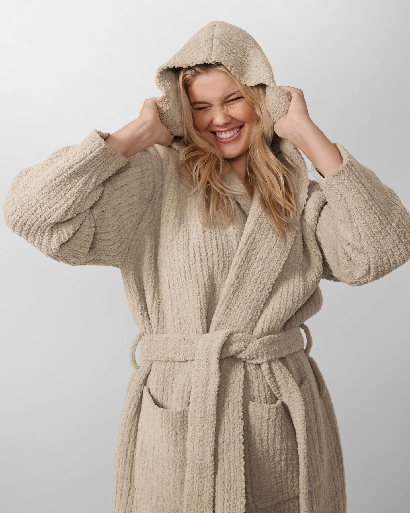 Ribbed Hooded Robe 6 Ribbed Hooded Robe