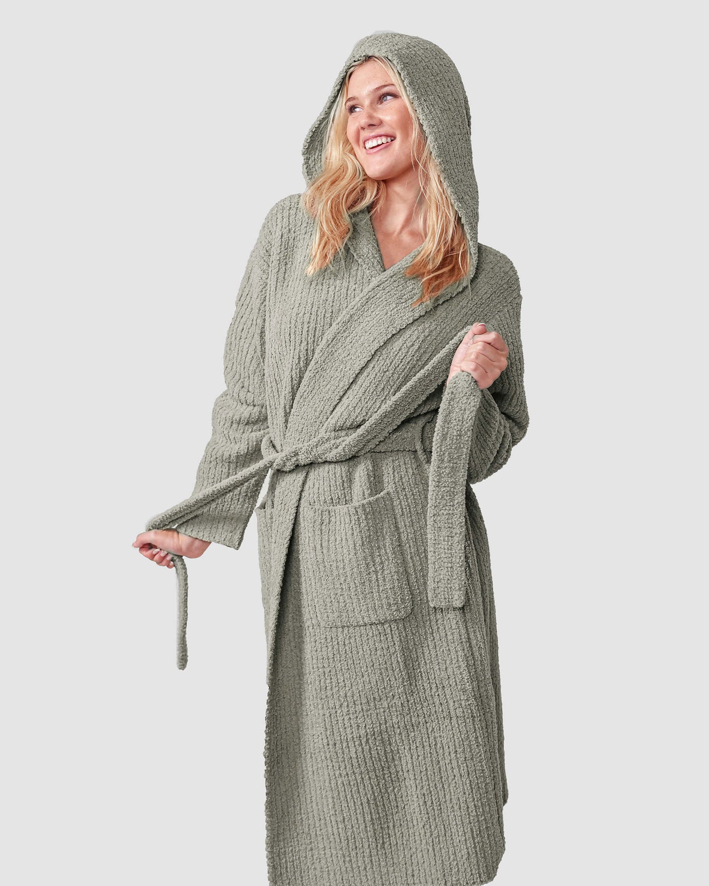Ribbed Hooded Robe 8 Ribbed Hooded Robe