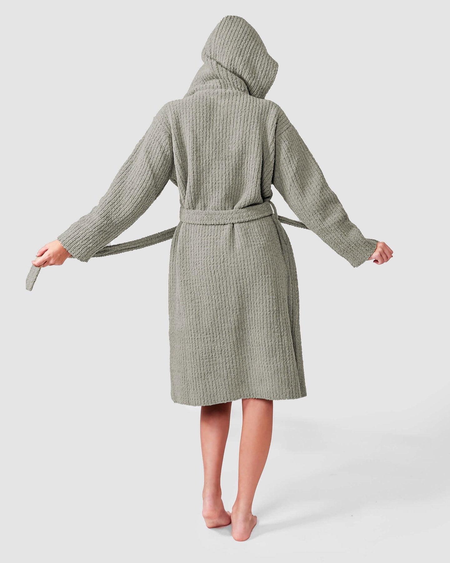 Ribbed Hooded Robe 9 Ribbed Hooded Robe