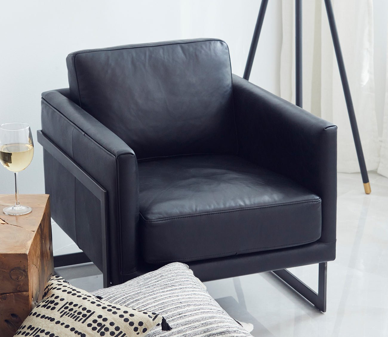 Moe's Furniture Luxley Iron Frame Upholstered Club Chair 13 Moe's Furniture Luxley Iron Frame Upholstered Club Chair