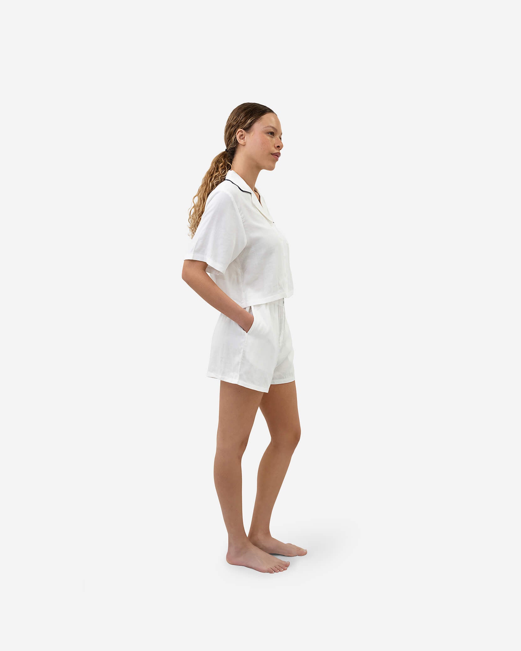 Woven Cotton Short PJ Set 4 Woven Cotton Short PJ Set
