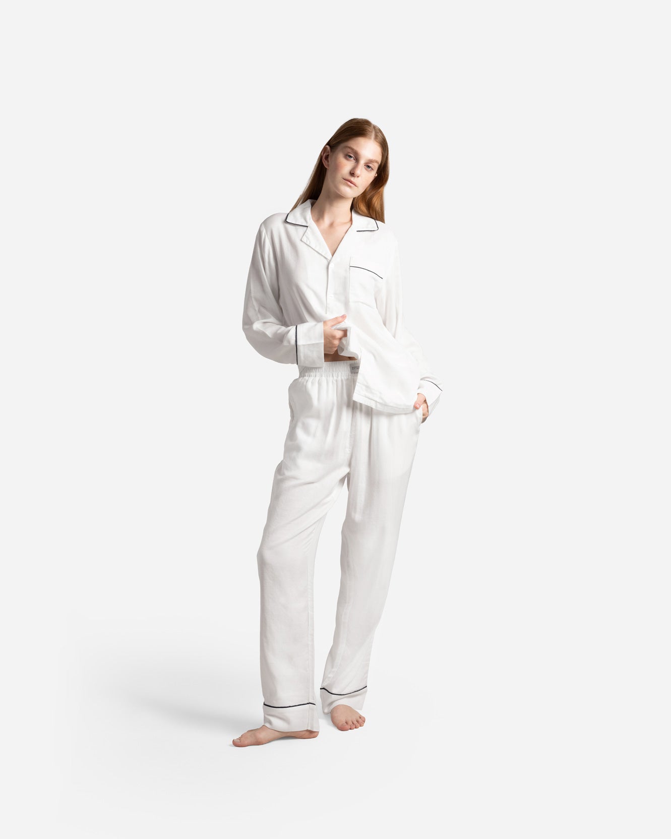 Woven Cotton Long PJ Set